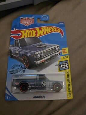 Hot Wheels Mazda Repu Toy Truck - Blue with Red Accents
